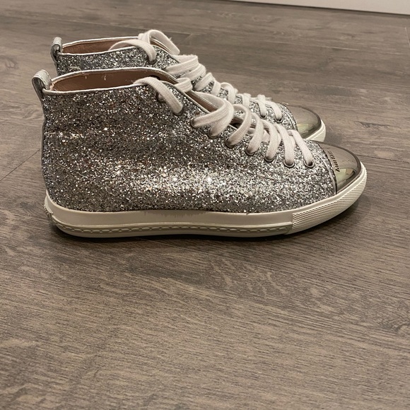 Miu Miu Glitter High Tops - Picture 5 of 6